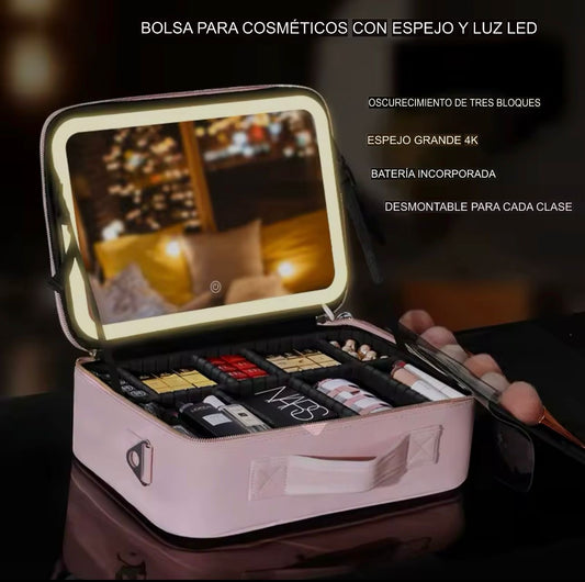 COSMETIQUERA CON LUZ LED